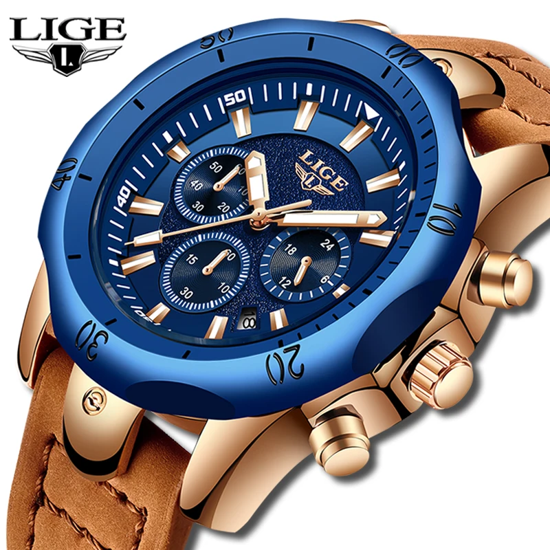 

Erkek Kol Saati LIGE watch men fashion sport Quartz men watches Top brand luxury military Man Wristwatch Clock Relogio Masculino