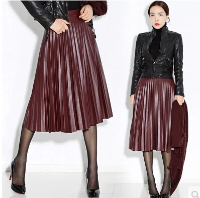 Popular Long Black Leather Skirt-Buy Cheap Long Black Leather ...