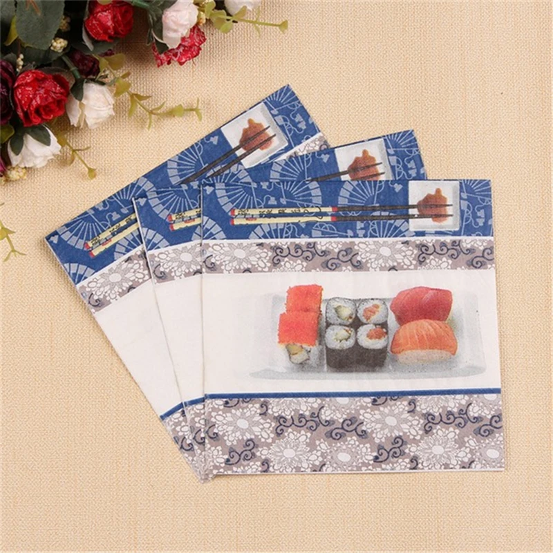 

20pcs 2-Layer Creative Classic Wedding Paper Napkin 100% Virgin Pulp Tissue For Decoupage Wedding Party Decoration Supplies