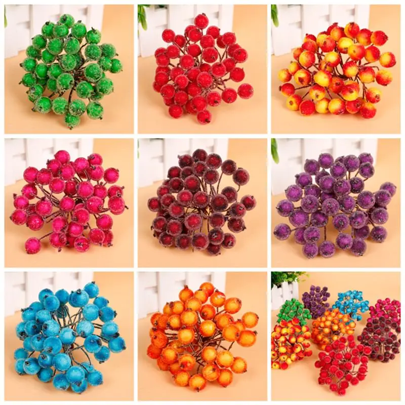 

NEW 2019 Hot Sale Artificial Red Berry Flowers 40 Flower Head Floral Home Wedding Christmas Decor New Arrivals