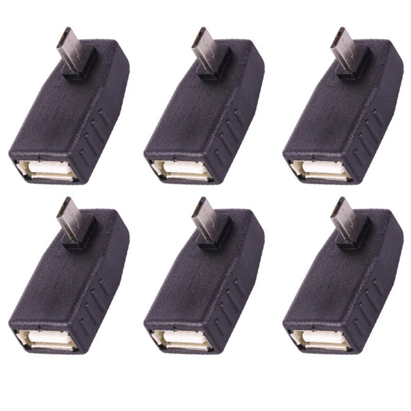 5 шт. USB разъем Micro штекер к гнездовой адаптер 90 градусов локоть Расширенный