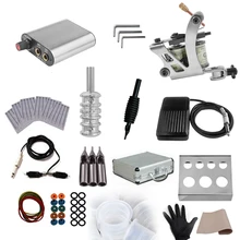 Ротационная Машина для татуировки, пистолет, комплект питания, постоянный макияж микроволокна, боди-арт, шейдер, лайнер, педаль, иглы, татуировка