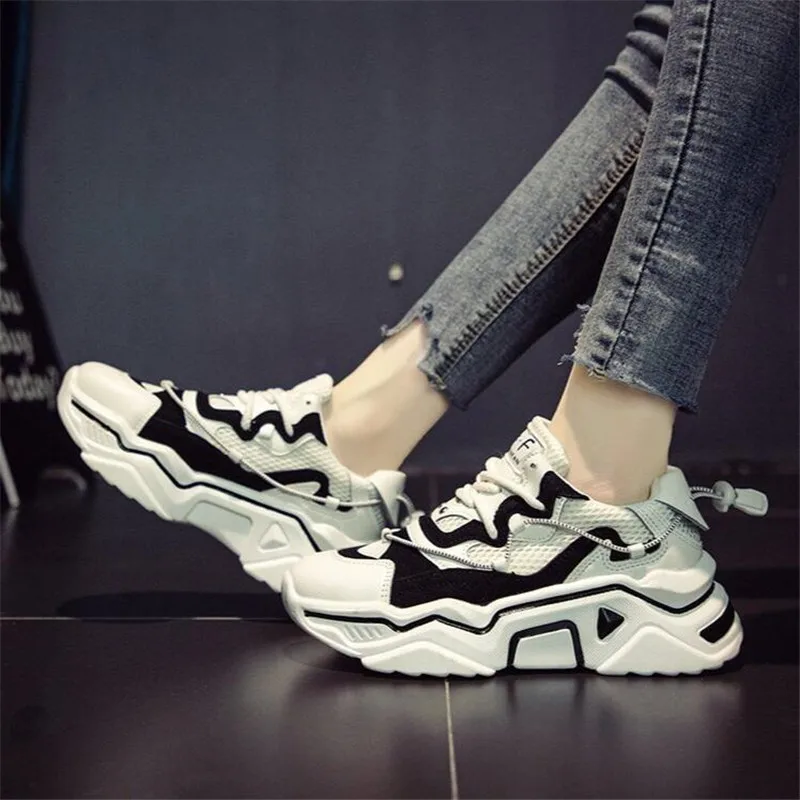 

Mhysa 2019 New Spring Platform Women Vulcanized shoes Sneakers Fashion Thick Bottom Height Casual Chunky Shoes Shoes L412