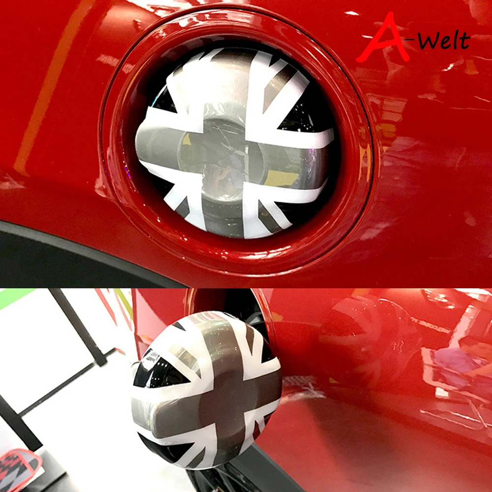 Black Union Jack ABS Fuel Cap Gas Cover Housing-4