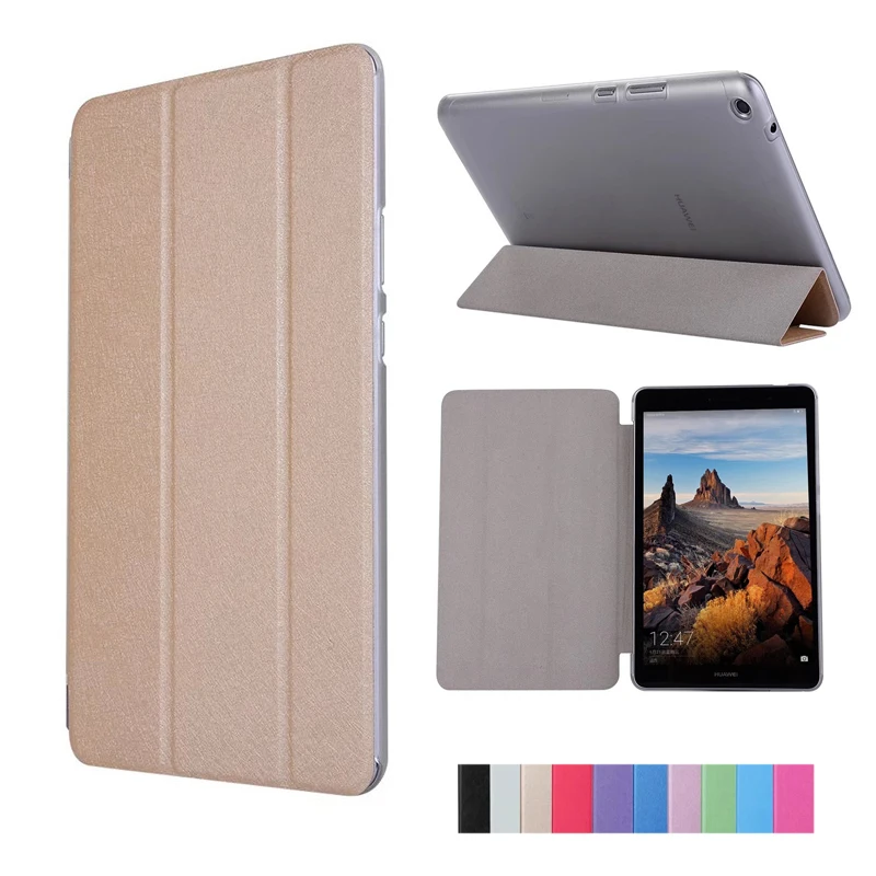 

Slim PU Case For Huawei MediaPad T3 8.0" KOB-L09 KOB-W09 Stand Flip Cover Funda For Honor Play Pad 2 8.0 Cover Skin
