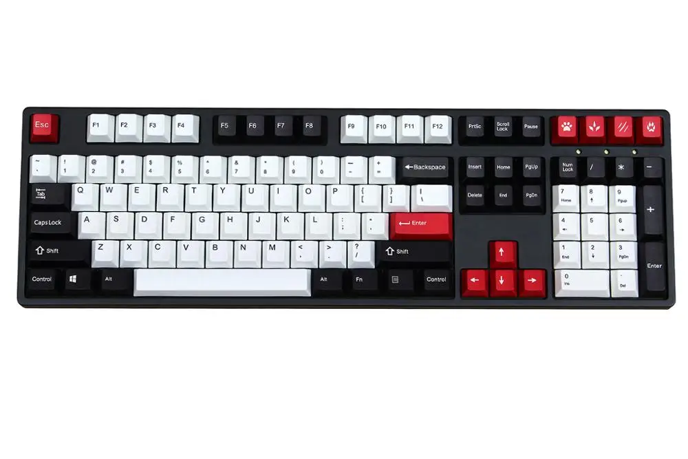 Черный/Красный 108 клавиш сублимированный pbt keycap для механической клавиатуры Cherry Filco Ducky keycap Вишневый профиль только keycaps