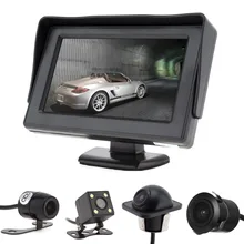 4,3 дюймов автопарк Системы дисплей HD Автомобильный Зеркало заднего вида монитор с 170 градусов Водонепроницаемый Автомобильная камера заднего вида