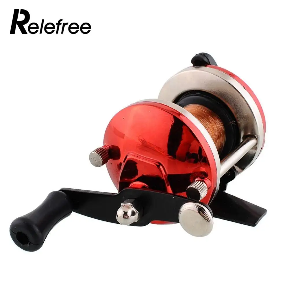 With Line Ice Fishing Reel Right Handed Round Big Game Trolling