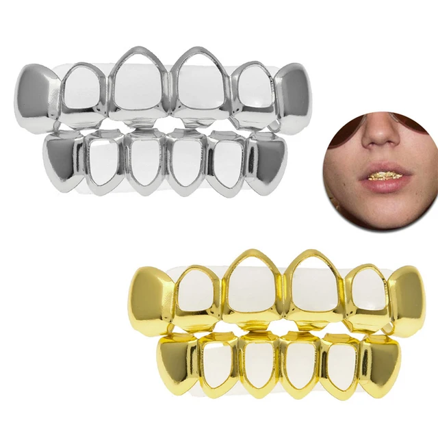Hip Hop Teeth Grills Caps Top Bottom Mouth Vampire Teeth Guard