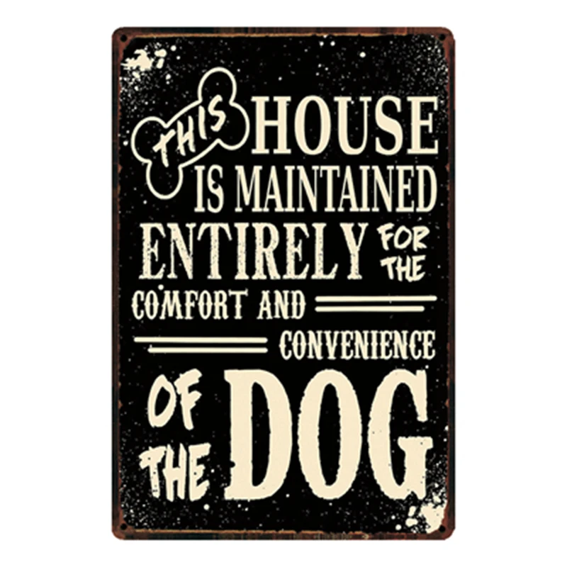 

[ Kelly66 ] Dogs House Metal Sign Tin Poster Home Decor Bar Wall Art Painting 20*30 CM Size y-2118