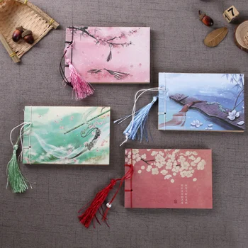 

1 Pcs/set Creative Chinese style Retro creative notebook Manual binding Memo pad A6 mini notebook Kraft paper Diary
