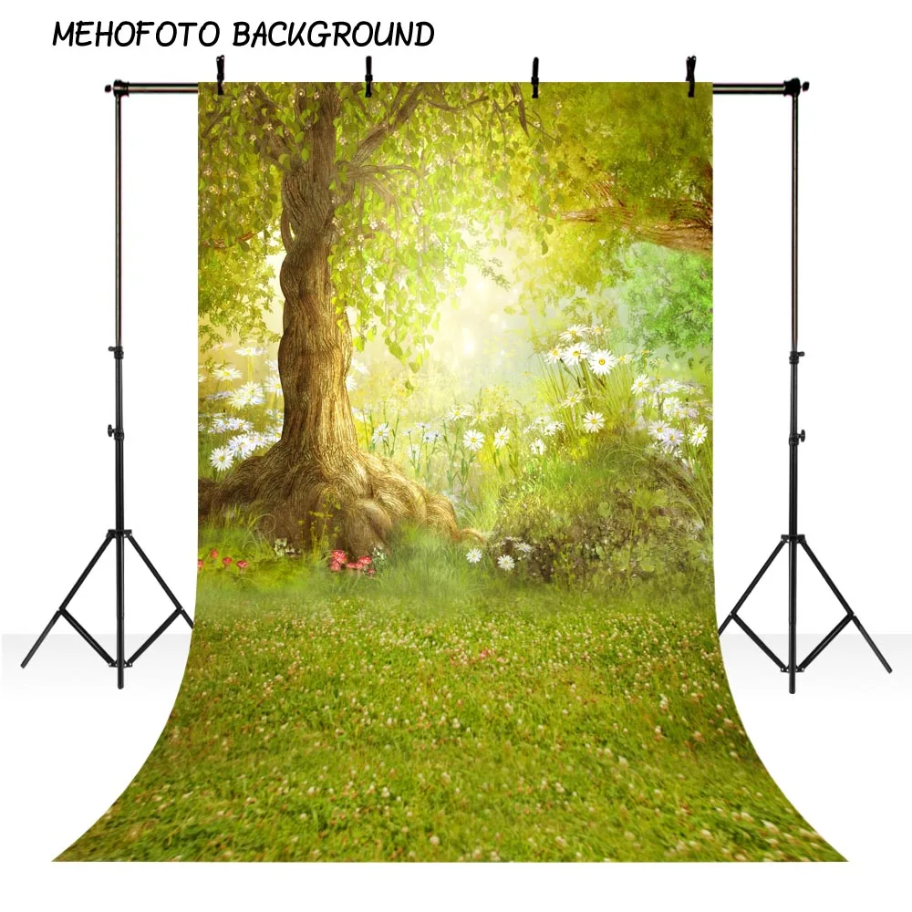 MEHOFOTO фон для фотосъемки с изображением лесной фокус Сказочный поляна цветы