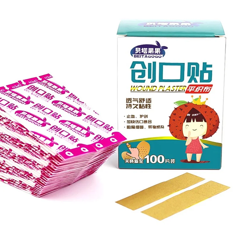 

100Pcs/bag Wound Adhesive Paster Medical Anti-Bacteria Band Aid Bandage Sticker For Home Travel First Aid Kit Supplies