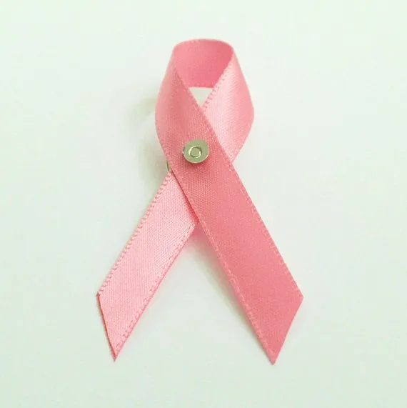 

500pcs Awareness Satin Ribbon Bow with Sliver Brooch Free Shipping