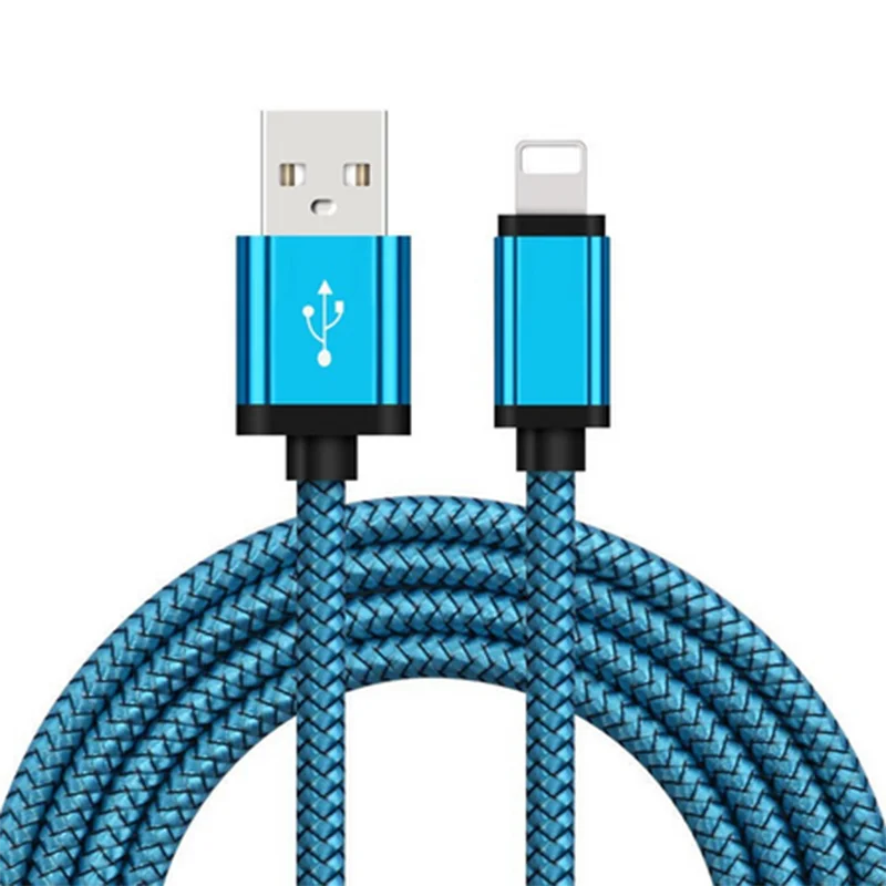Нейлоновый USB кабель для быстрой зарядки для Apple iPhone XR XS MAX X 8 7 6S 5S 5 6 Plus ipad mini Phone Lighting зарядный кабель для передачи данных