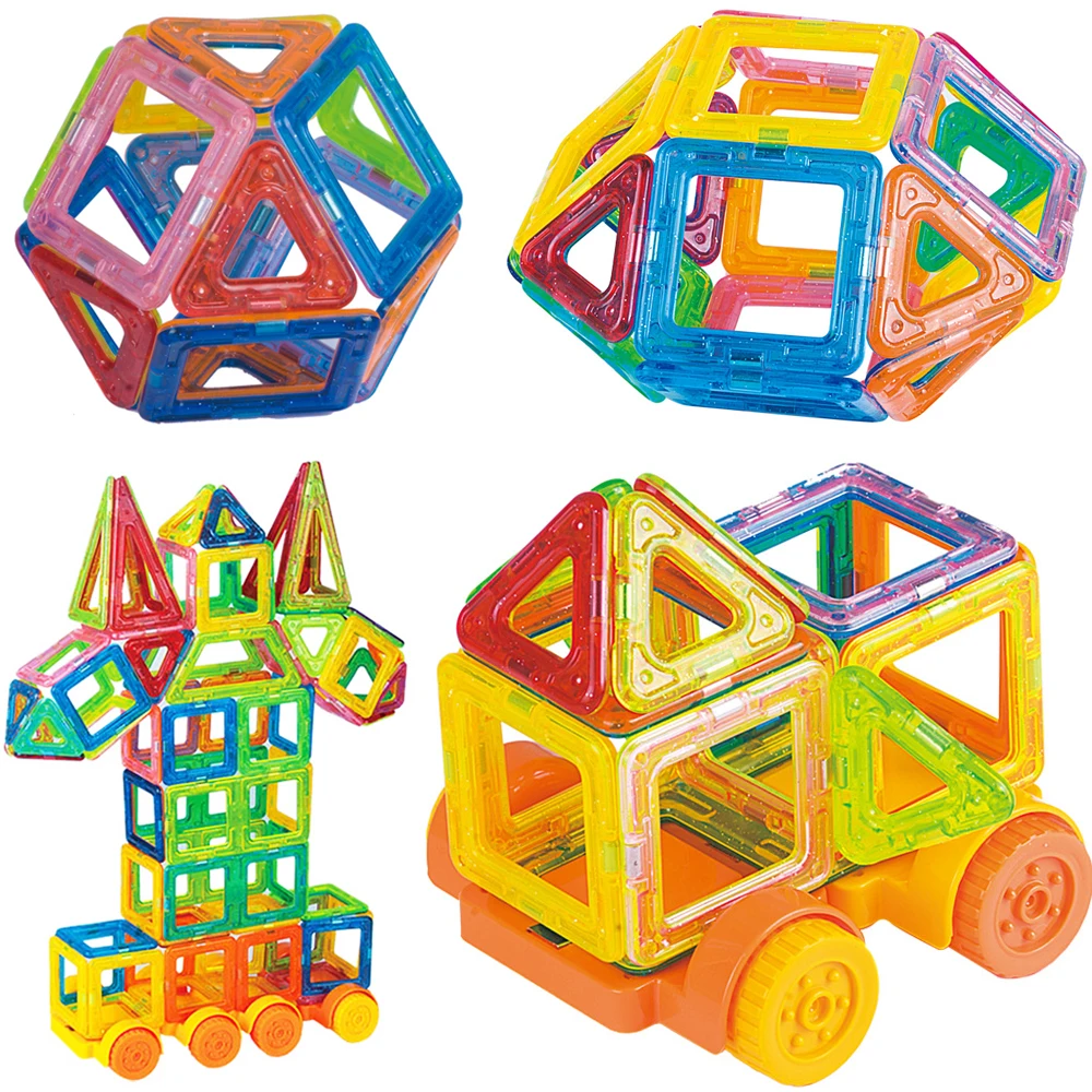 Kopen 46 stks set Magnetische Blokken Modellering   Bouw Speelgoed Reuzenrad Magnetische Designer Educatief Speelgoed voor Kinderen