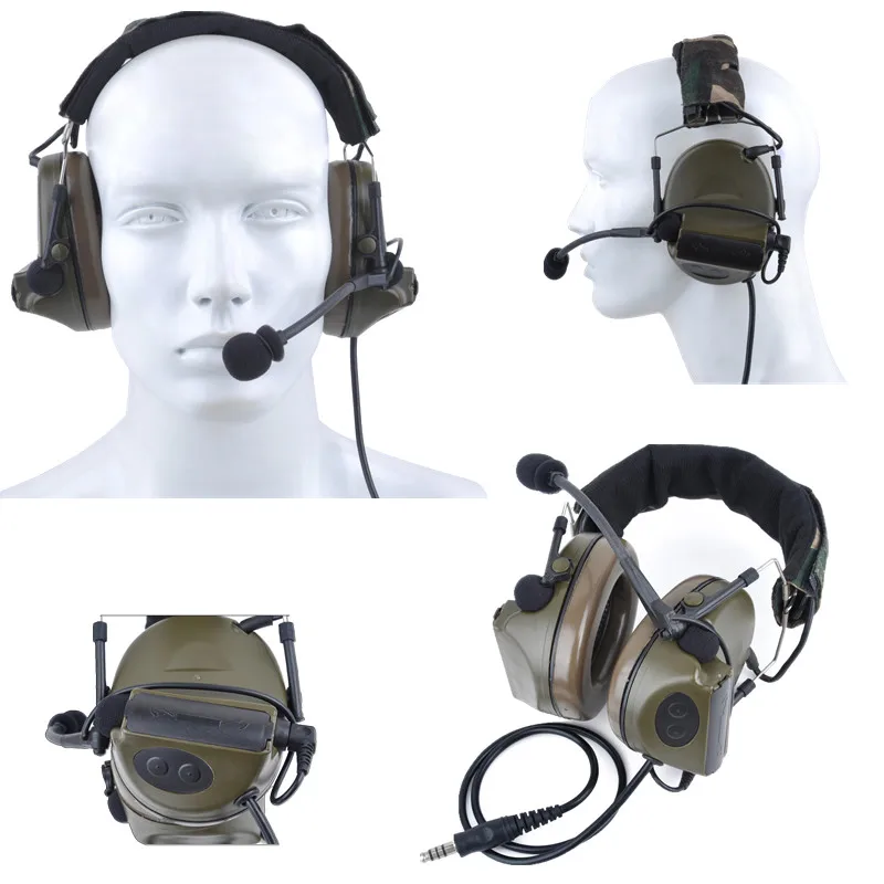 Element Z tactical 4th Generation Chip Earphone Comtac Ii Peltor Noise Canceling Headset Radio Militar Z041 5