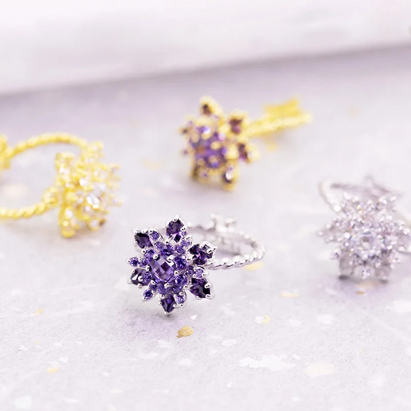 

Sailor Moon Silver Crystal Flower 925 Sterling Silver Ring Cosplay Prop Daily Cos Customized Gift USA Size 6#7# N1