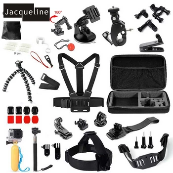 

Jacqueline for Chest Mount Monopod Accessories Kit Case for GoPro hero 5 4 3+ 3 6 for SJCAM SJ4000 for eken h9r for Yi action