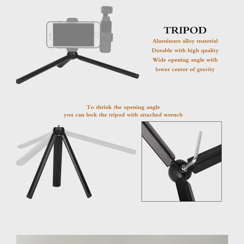 osmo Pocket  Extended selfie sticktripod Handheld gimbal stabilize holder For DJI osmo Pocket camera  accessories 1 (40)