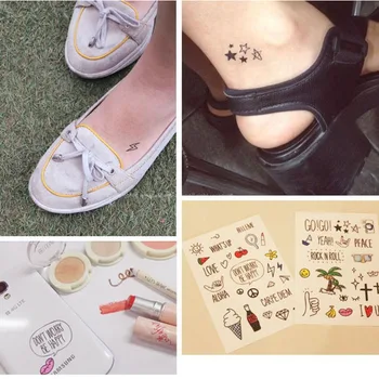 

Flower Star Temporary Tattoo Sticker Fashion Fake Tatoo Mermaid Flash Tatto Waterproof Small Body Art Children 2019