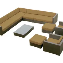 Горячая весна прибытие классический синтетический ротанг hd дизайн наружная мебель