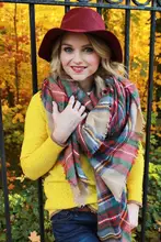 41 color za Winter 2017 Tartan Scarf Plaid Scarf New Designer Unisex Acrylic Basic Shawls Women