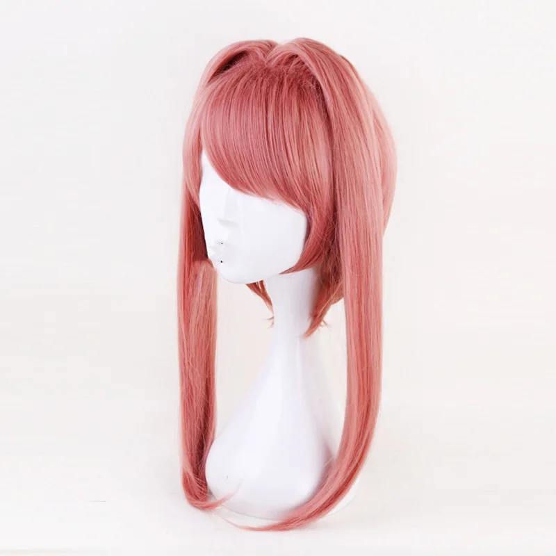  High Quality Doki Doki Literature Club Monika Wigs DDLC 95cm Long Heat Resistant Synthetic Hair Per