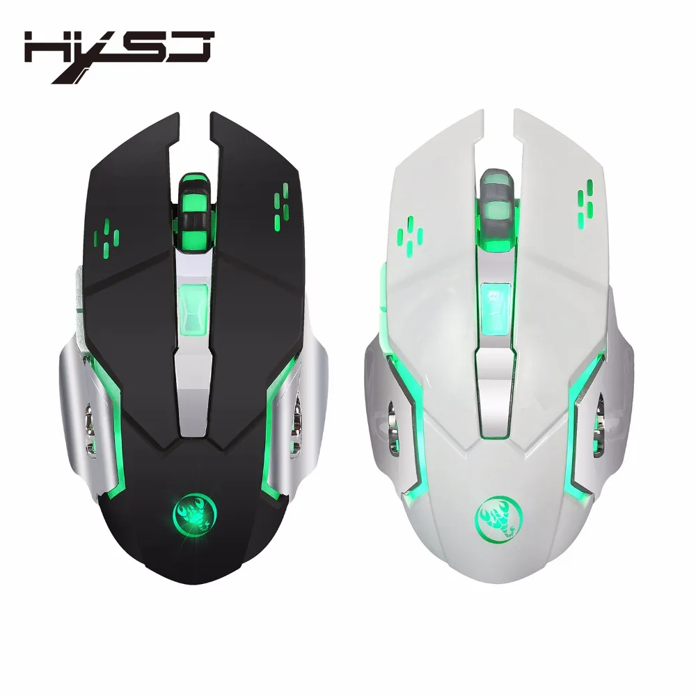 Беспроводная игровая мышь HXSJ M70 2400 точек/дюйм перезаряжаемая 7 цветов с