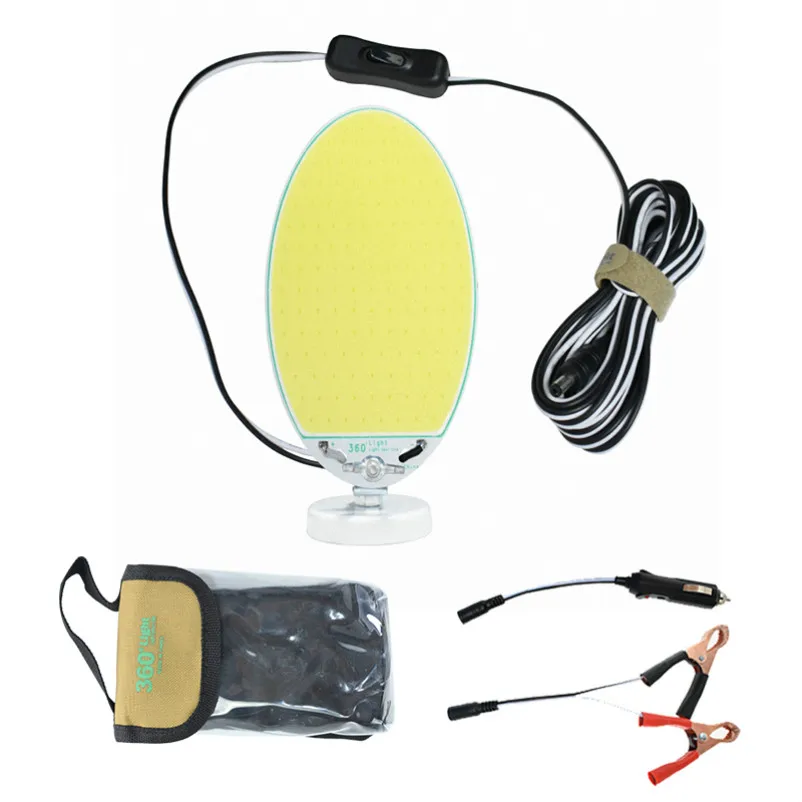 

360light COB 12V waterproof Outdoor Lantern Camping Light with magnet for Road Trip Self-drive Travelling luminaria grow tent