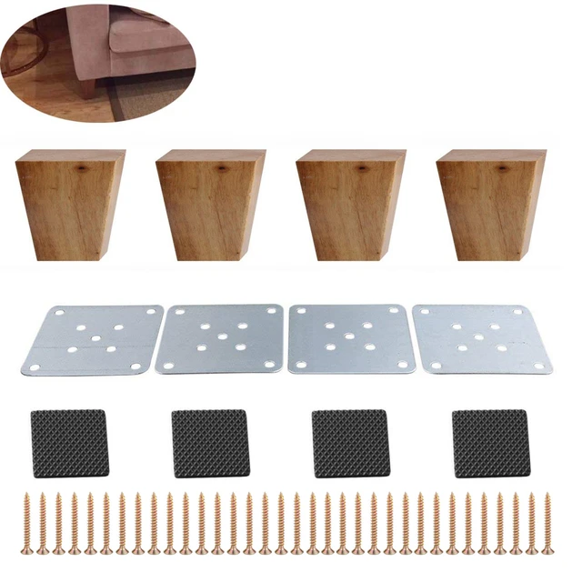 Patas de madera para muebles - 4 uds