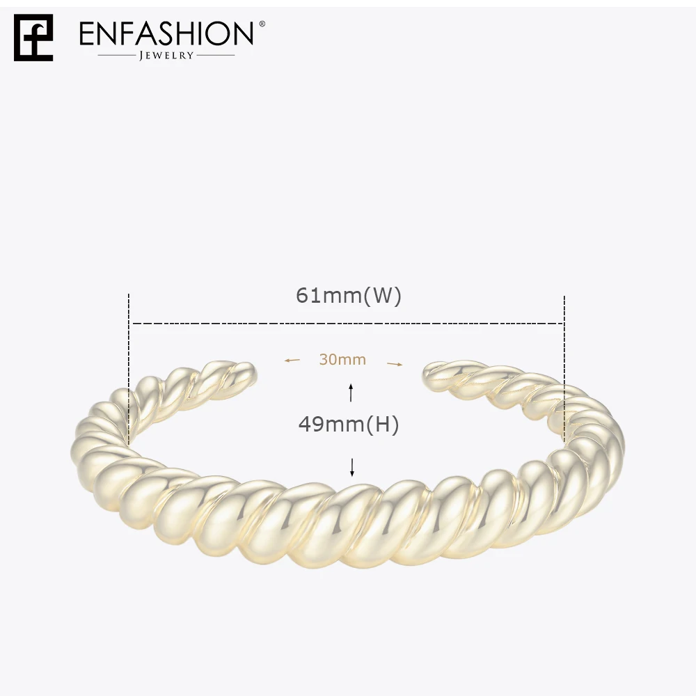 Браслет манжета Enfashion BF182031 женский из латуни золотистого цвета|Браслеты| |
