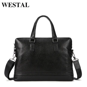 

WESTAL Men's Bag Crossbody Genuine Leather Male Messenger Bag Men's Shoulder Bag Business Fashion Men Leather Messenger Bags