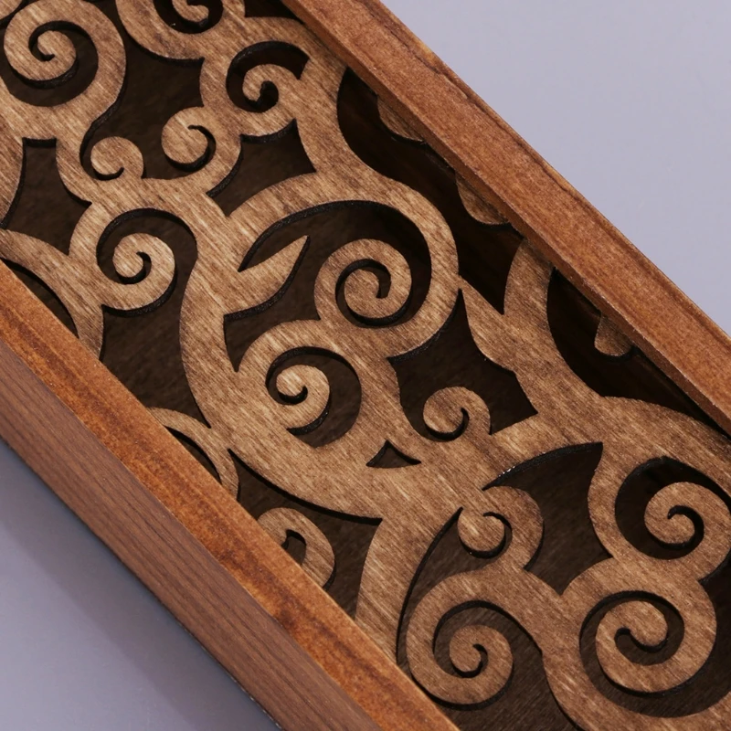 Пенал ретро деревянные канцелярские принадлежности чехол полые коробки Настольный органайзер для хранения карандашей