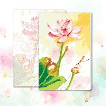 

painting by numbers art paint by number Buddhism Irish Lotus Totem Cleansing Lotus Diy s Painted Graffiti Elderly Gift Oil Pain