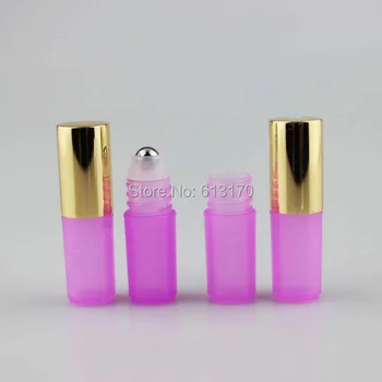 

50pcs 3ml PP Roller Bottles,Metal bead Roll on Bottle for Essential Oil,Lip Gloss,Perfume,Mini Sample Cosmetic packing Bottle