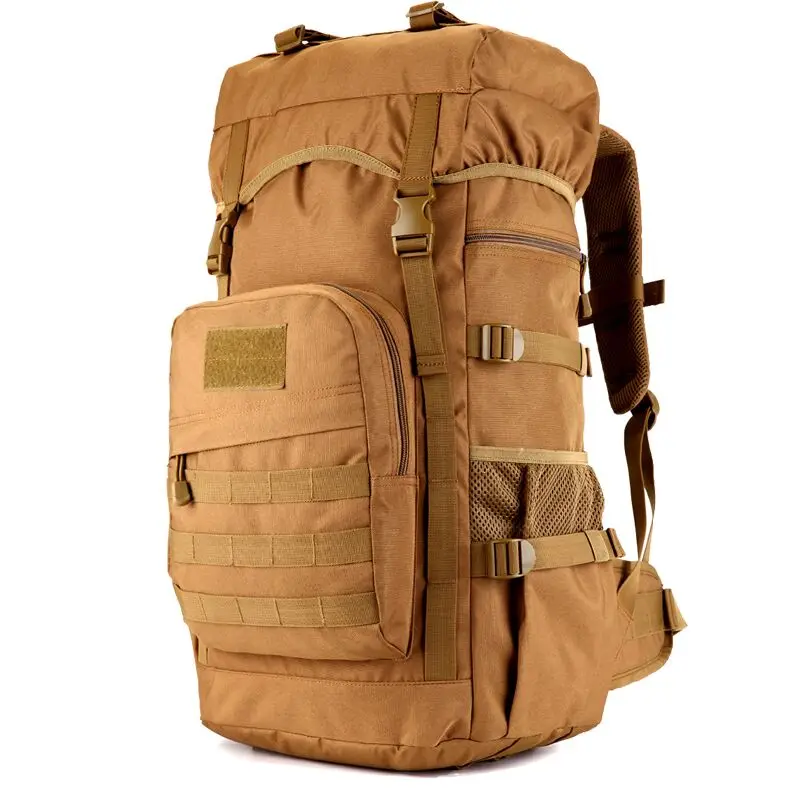 50л военный тактический рюкзак для наружного использования большая емкость походные сумки альпинистская сумка мужской походный рюкзак дорожный рюкзак - Цвет: Khaki