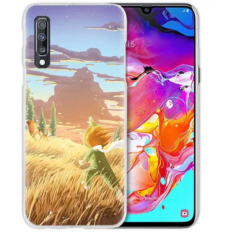 С принтом «Маленький принц», чехол с лисой для samsung Galaxy A50 A70 A20e A40 A30 A20 A10 A8 A6 плюс A9 A7 Жесткий Прозрачный поликарбонатный чехол для телефона чехол - Цвет: 06