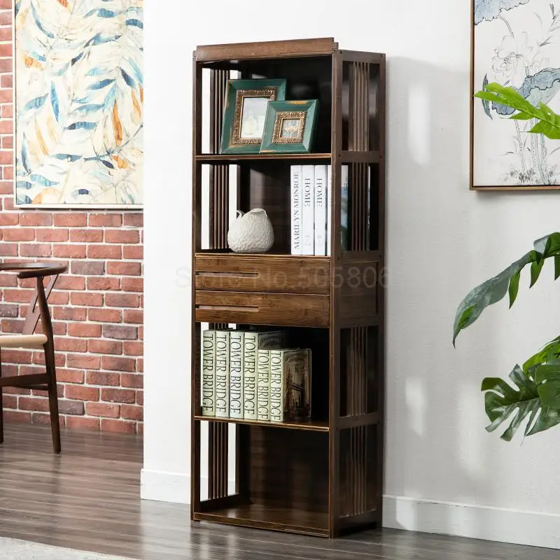 

Nanzhu retro creative student bookshelf landing office storage rack home simple bookcase