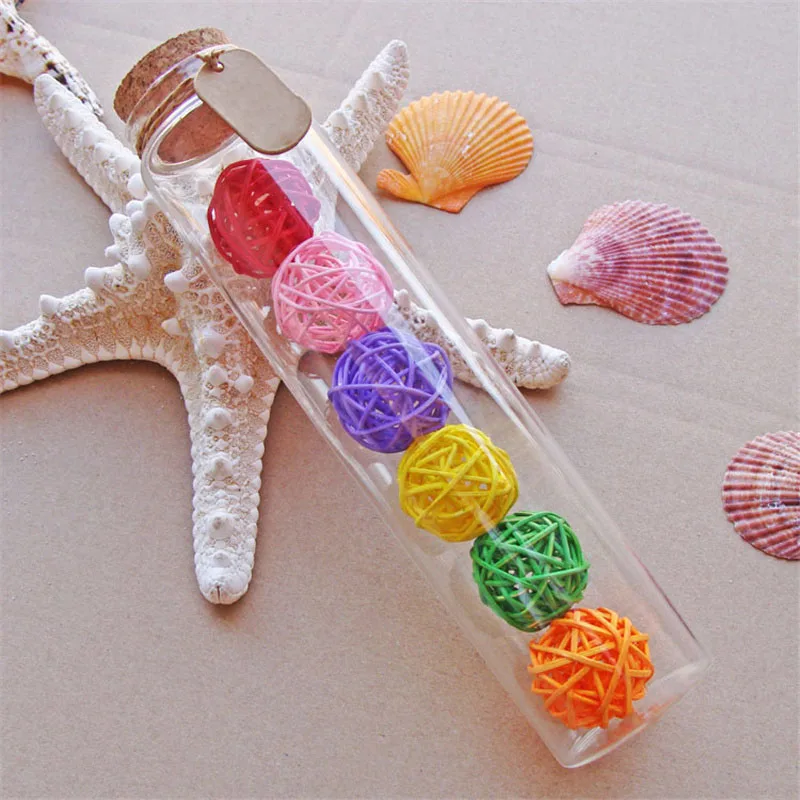 10pcs/lot 3cm Rattan Ball Craft Wedding Birthday Party Christmas Home Decorations DIY Ornaments New Year Festival Decor 62479