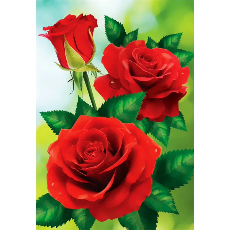 

DIY Diamond Painting Flowers Roses Full Round Diamond Mosaic Embroidery