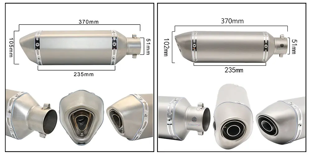 ZSDTRP Мотоцикл скутер изменение Escape глушитель выхлопной трубы дБ убийца GY6 CBR125 250 CB400 YZF чехол для Akrapovic Yoshim