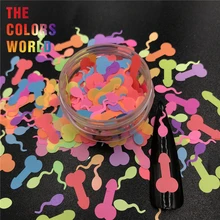 TCT-348, пенис, блестки для ногтей, украшения ногтей, стаканы, шейкер, ремесла, праздничные украшения, вечерние принадлежности, аксессуары