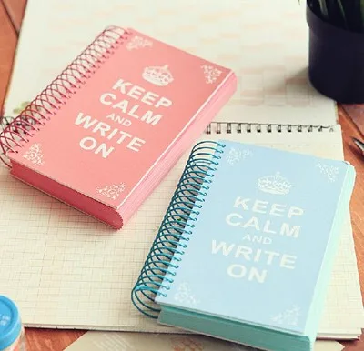 

Keep Calm and Carry On Series Coil Notebook Blank Page Notebook 1PCS
