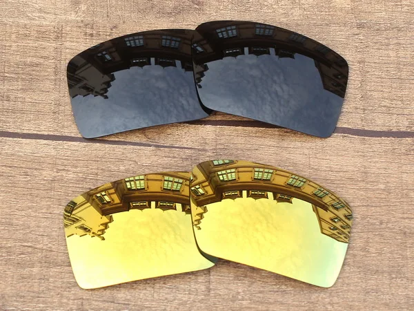 Black and 24K Vonxyz 20+ Цвет выбор поляризованные Сменные линзы для-Оукли Eyepatch 2 рамки - Цвет линз: Black and 24K