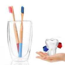 1 шт. портативный Взрослый Мягкий Средний щетина бамбуковая деревянная ручка экологичный материал Здоровье полости рта гигиеническая зубная щетка для ухода