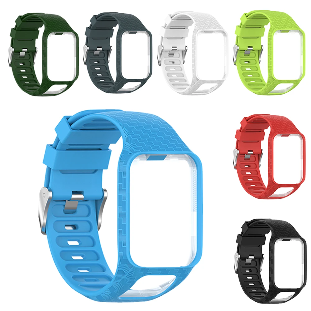 

Silicone Watch Wrist Band Strap Bracelet For TomTom Runner 2 3 Golfer 2 Spark 3 Belt Soft Watchband Watch Bracelet Accessory
