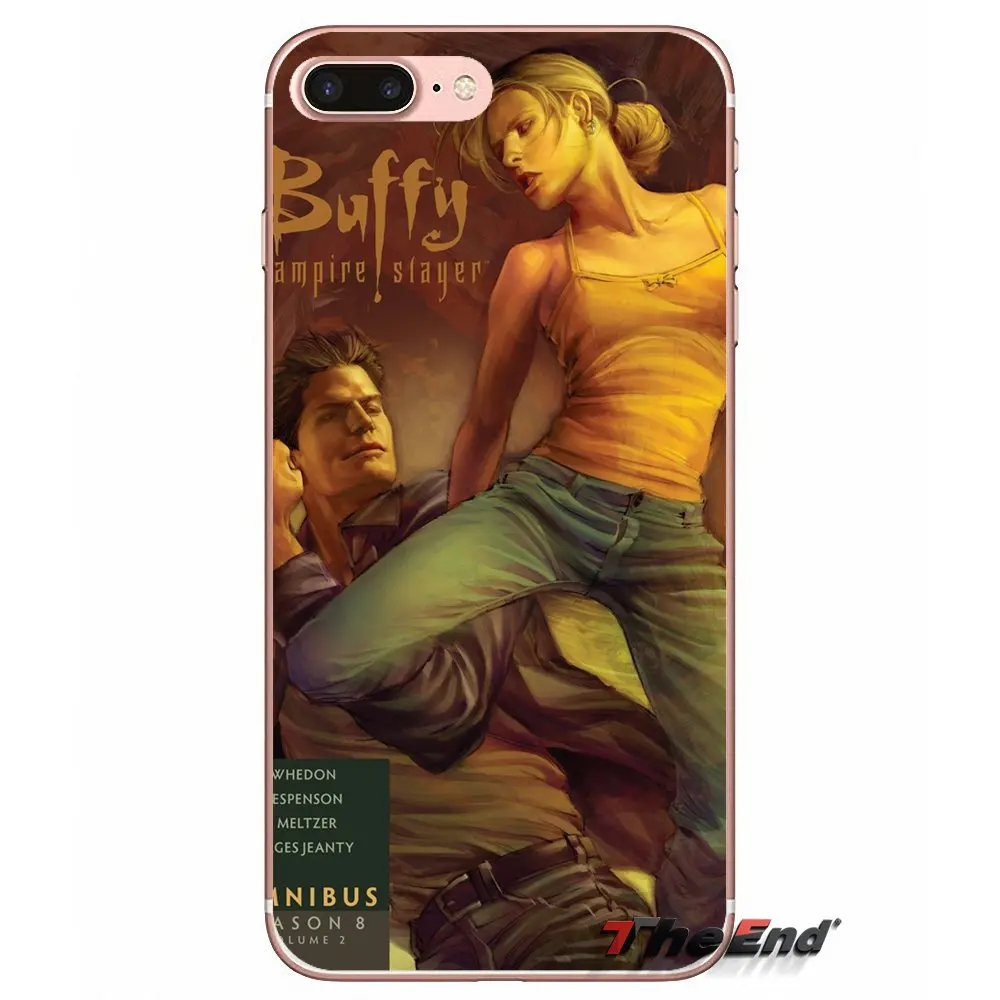 Мягкий прозрачный чехол для iPhone X 4 4S 5 5S 5C SE 6 6S 7 8 Plus Samsung Galaxy J1 J3 J5 J7 A3 A5 2016 2017 Buffy Vampire