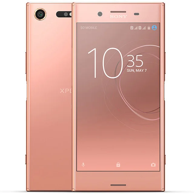 Разблокированный мобильный телефон sony Xperia XZ Premium G8141 ram 4 Гб rom 64 Гб 4G LTE Android Octa Core 5," 19MP 1080P wifi gps - Цвет: Розовый