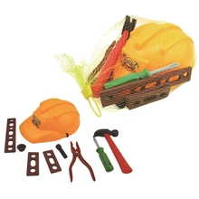 Строительный рабочий ролевая игра мальчики игрушка шляпа молоток отвертка плоскогубцы набор инструментов игрушка вид игры